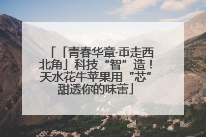 「青春华章·重走西北角」科技“智”造！天水花牛苹果用“芯”甜透你的味蕾