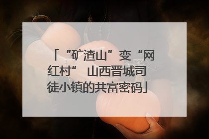 “矿渣山”变“网红村” 山西晋城司徒小镇的共富密码