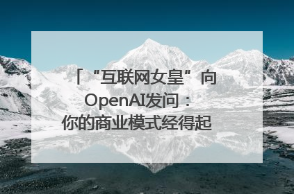 “互联网女皇”向OpenAI发问：你的商业模式经得起价格战考验么？