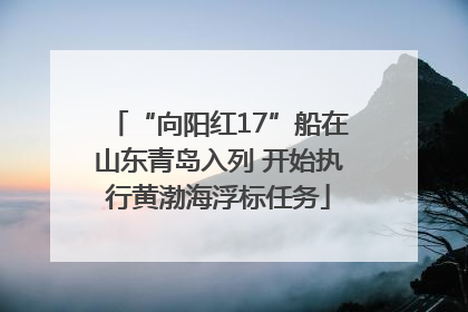 “向阳红17”船在山东青岛入列 开始执行黄渤海浮标任务