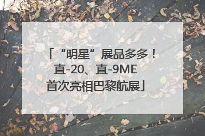“明星”展品多多！直-20、直-9ME首次亮相巴黎航展