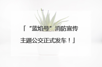 “蓝焰号”消防宣传主题公交正式发车！