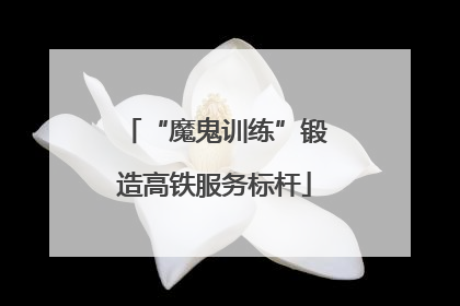 “魔鬼训练”锻造高铁服务标杆