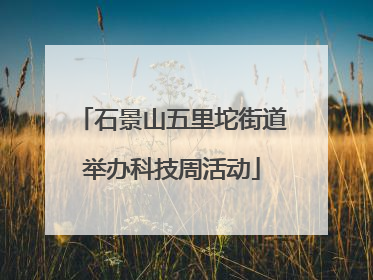 石景山五里坨街道举办科技周活动