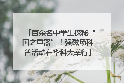 百余名中学生探秘“国之重器”！强磁场科普活动在华科大举行