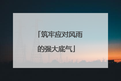 筑牢应对风雨的强大底气