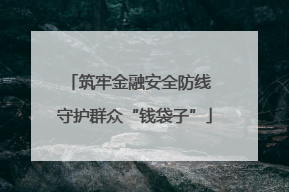 筑牢金融安全防线 守护群众“钱袋子”