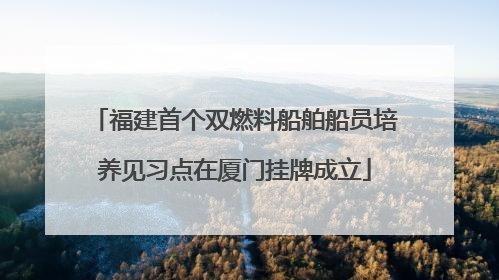 福建首个双燃料船舶船员培养见习点在厦门挂牌成立