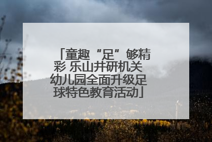 童趣“足”够精彩 乐山井研机关幼儿园全面升级足球特色教育活动