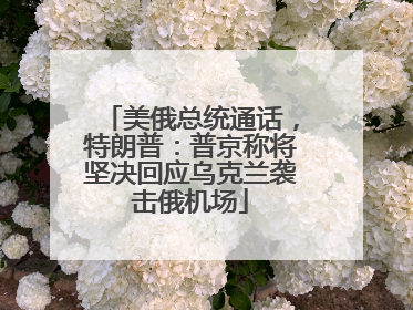 美俄总统通话，特朗普：普京称将坚决回应乌克兰袭击俄机场