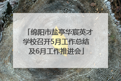 绵阳市盐亭华宸英才学校召开5月工作总结及6月工作推进会