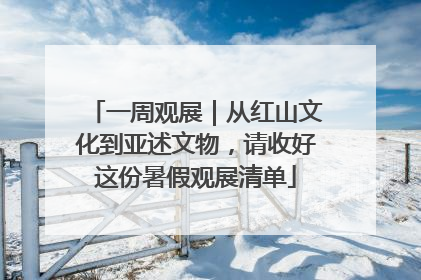 一周观展｜从红山文化到亚述文物，请收好这份暑假观展清单
