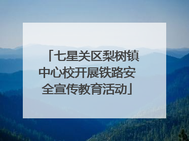 七星关区梨树镇中心校开展铁路安全宣传教育活动