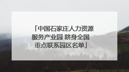 中国石家庄人力资源服务产业园 跻身全国重点联系园区名单