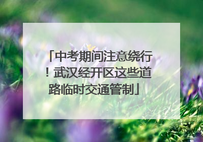 中考期间注意绕行！武汉经开区这些道路临时交通管制