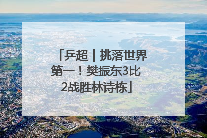 乒超｜挑落世界第一！樊振东3比2战胜林诗栋