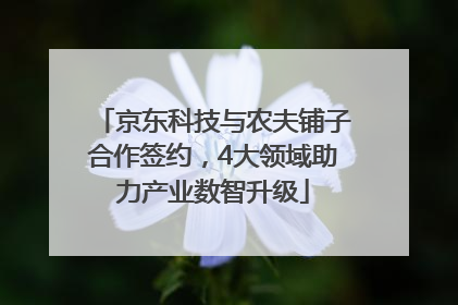 京东科技与农夫铺子合作签约，4大领域助力产业数智升级