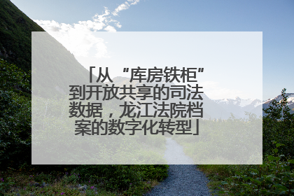 从“库房铁柜”到开放共享的司法数据，龙江法院档案的数字化转型