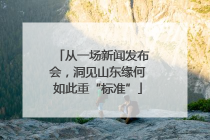 从一场新闻发布会，洞见山东缘何如此重“标准”