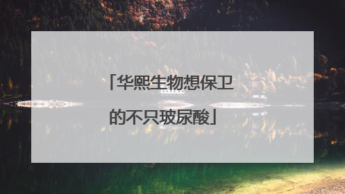 华熙生物想保卫的不只玻尿酸