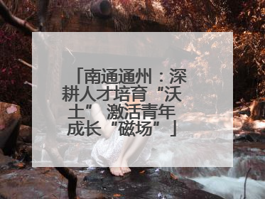 南通通州：深耕人才培育“沃土” 激活青年成长“磁场”