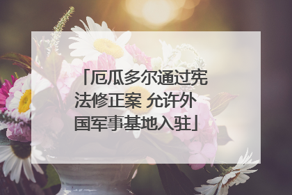 厄瓜多尔通过宪法修正案 允许外国军事基地入驻