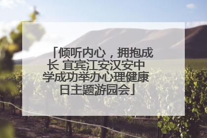 倾听内心，拥抱成长 宜宾江安汉安中学成功举办心理健康日主题游园会