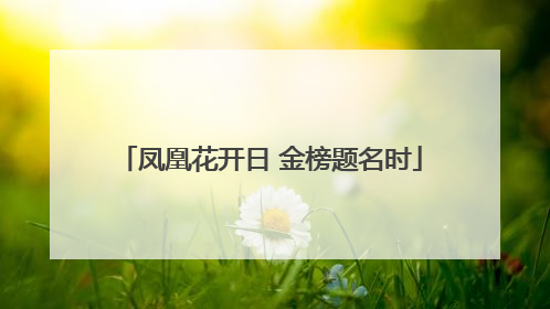 凤凰花开日 金榜题名时