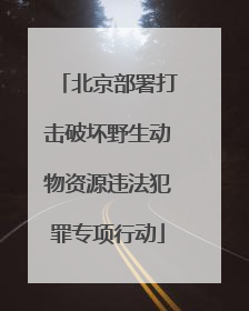 北京部署打击破坏野生动物资源违法犯罪专项行动