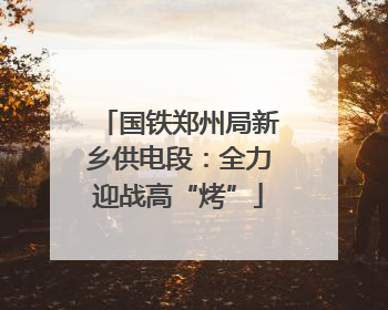 国铁郑州局新乡供电段：全力迎战高“烤”