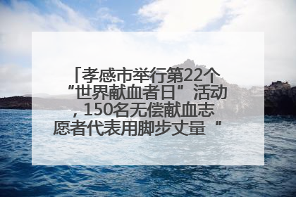 孝感市举行第22个“世界献血者日”活动，150名无偿献血志愿者代表用脚步丈量“中华孝爱第一山”