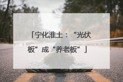宁化淮土：“光伏板”成“养老板”