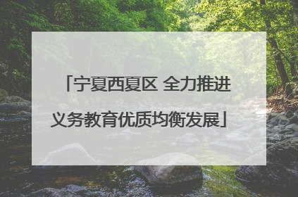 宁夏西夏区 全力推进义务教育优质均衡发展