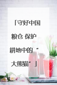 守好中国粮仓 保护耕地中的“大熊猫”