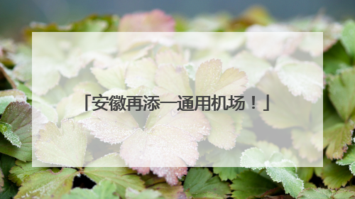 安徽再添一通用机场！