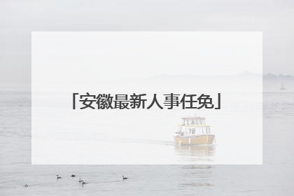 安徽最新人事任免