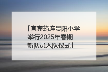 宜宾筠连景阳小学举行2025年春期新队员入队仪式