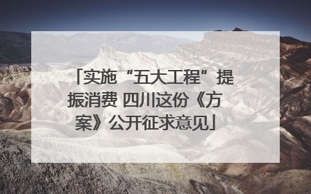 实施“五大工程”提振消费 四川这份《方案》公开征求意见
