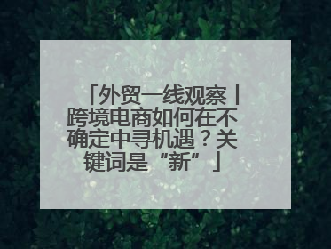 外贸一线观察丨跨境电商如何在不确定中寻机遇？关键词是“新”