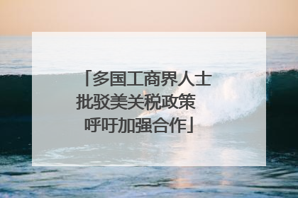 多国工商界人士批驳美关税政策 呼吁加强合作