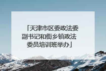 天津市区委政法委副书记和街乡镇政法委员培训班举办