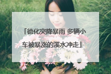 德化突降暴雨 多辆小车被暴涨的溪水冲走