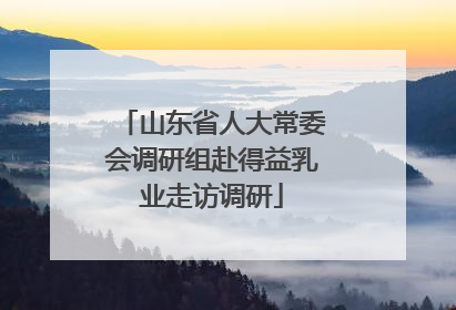 山东省人大常委会调研组赴得益乳业走访调研