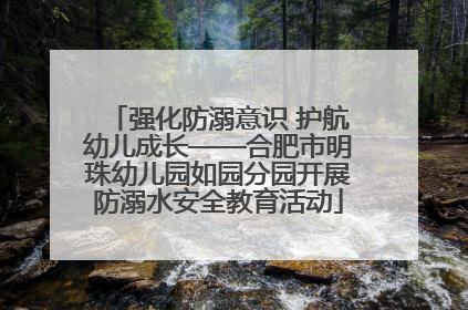 强化防溺意识 护航幼儿成长——合肥市明珠幼儿园如园分园开展防溺水安全教育活动