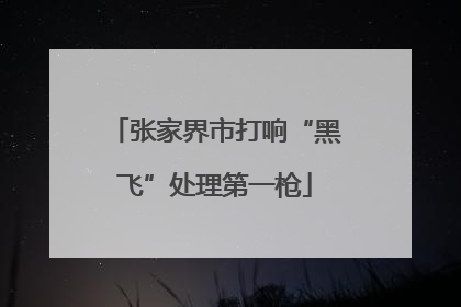 张家界市打响“黑飞”处理第一枪