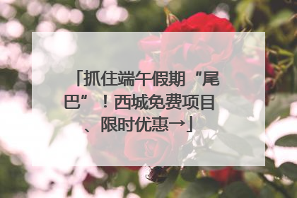 抓住端午假期“尾巴”！西城免费项目、限时优惠→