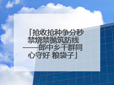 抢收抢种争分秒 禁烧禁抛筑防线——郎中乡干群同心守好 粮袋子