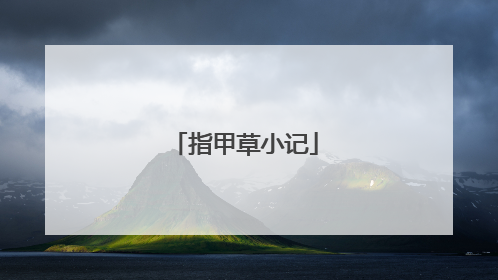 指甲草小记