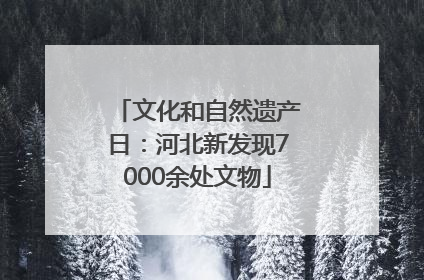 文化和自然遗产日：河北新发现7000余处文物