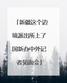 新疆这个边境派出所上了国新办中外记者见面会